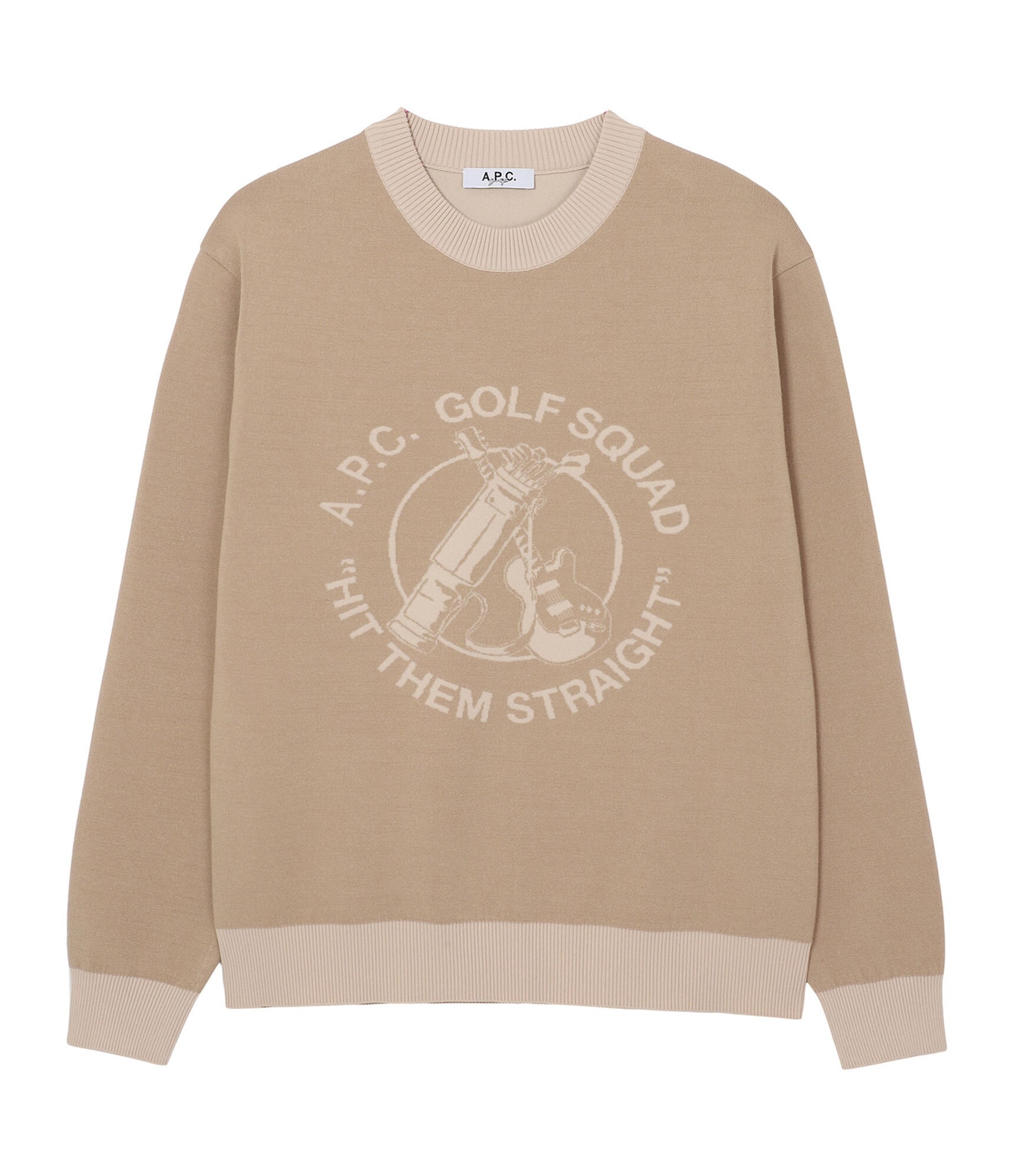 アーペーセー ゴルフ A.P.C スウェット ベージュ ワンポイント トップス