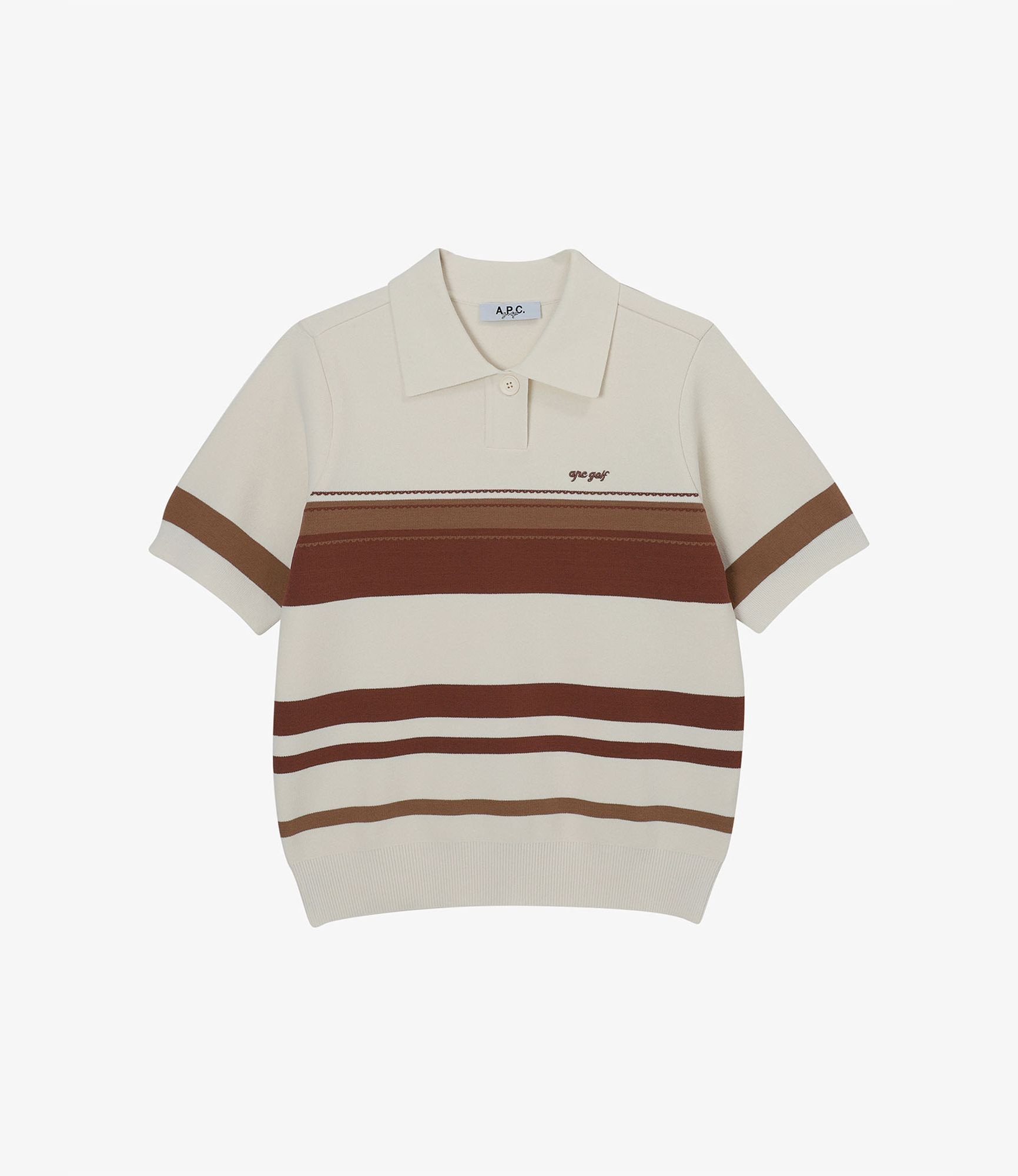 【S】A.P.C. レディース 襟付きトップス ベージュ 長袖ポロシャツ Milo Sweater｜FEMME / T-SHIRTS｜A.P.C. | アー・ペー・セー日本公式
