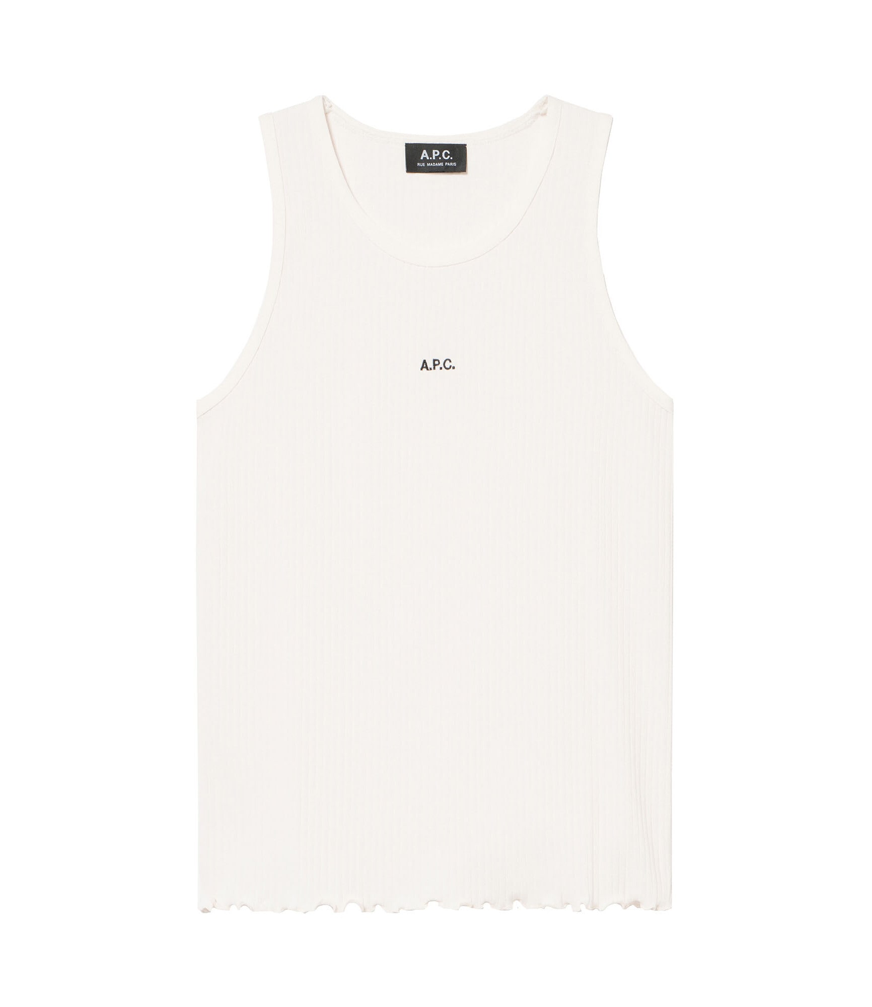 希少】A.P.C. アーペーセー カシミヤ混ニット 胸ロゴ ホワイト