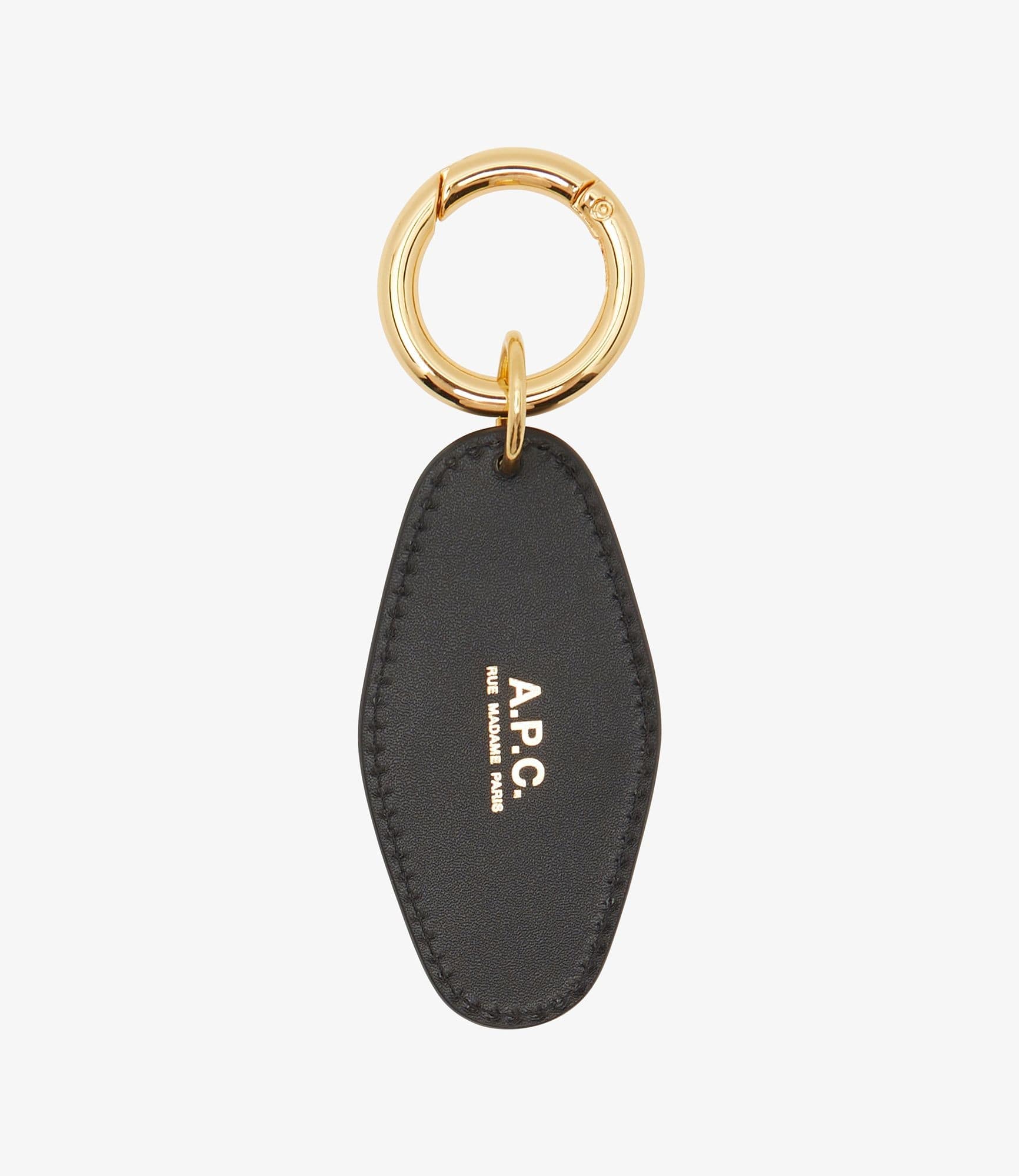 A.P.C. 黒 レザー キーリング A.P.C. APC アーペーセー キーリング Porte Clefs Lettres レター