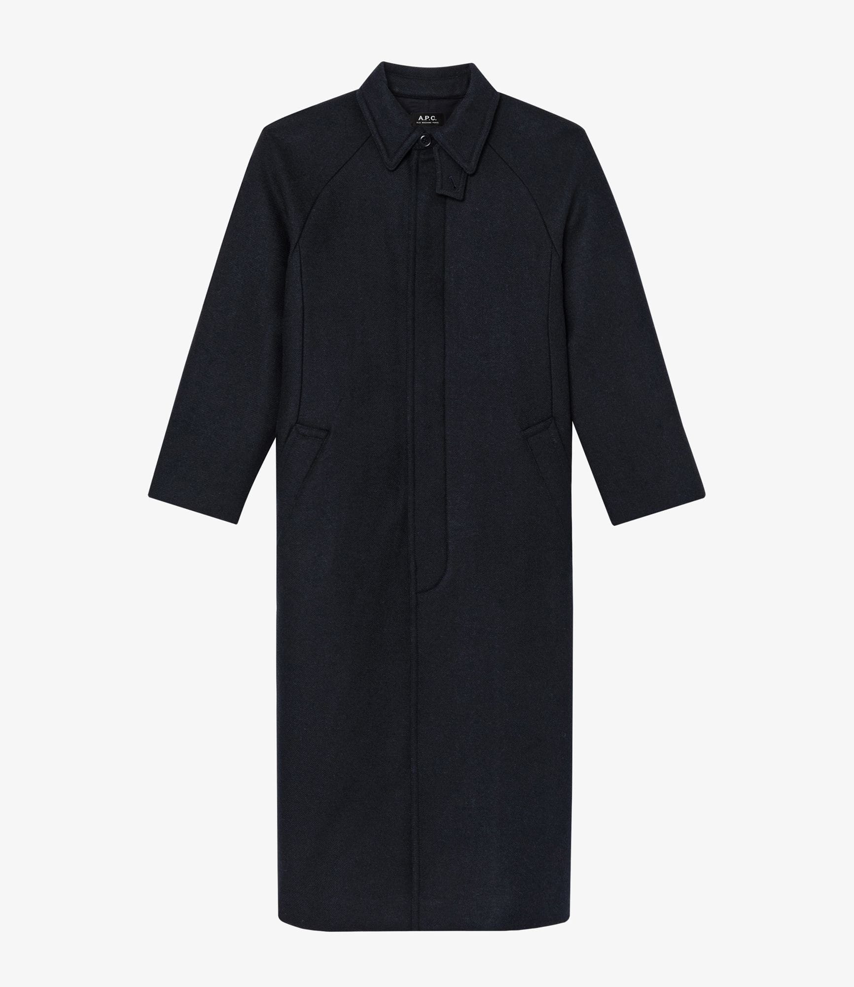 【美品】A.P.C. ウール ノーカラー ジャケット コート トルグボタン yuni ノーカラーコート コート ウールスーパー100 トグルボタン