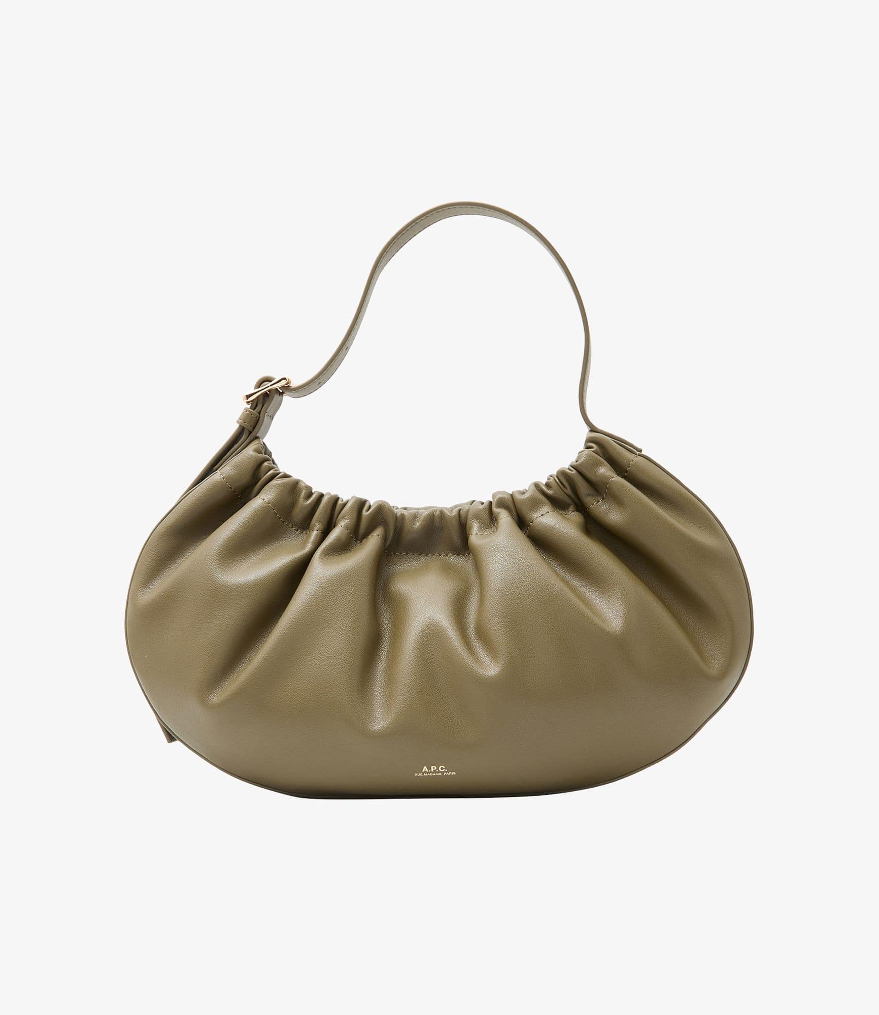 A.P.C アーペーセー　Ninonショルダーバッグ　グレージュ カーキ　APC Ninon Hoop バッグ｜バッグ｜A.P.C. | アーペーセー日本公式オンライン