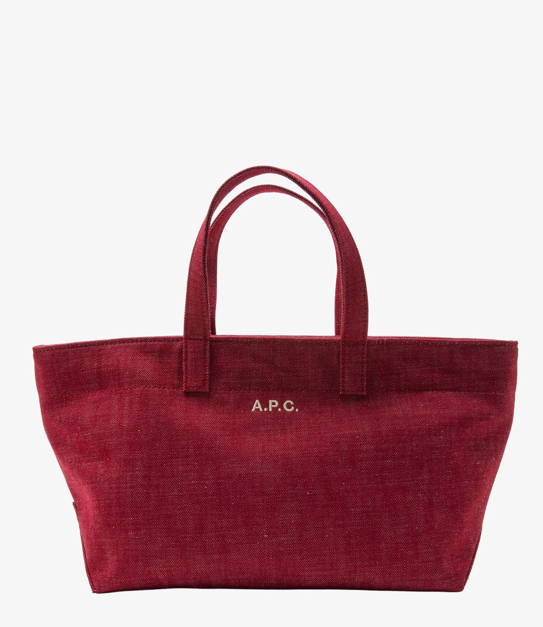 中古 APCアーペーセー トートバッグ ボルドー Le Drummer スモールキャンバスバッグ｜FEMME NEW｜A.P.C.
