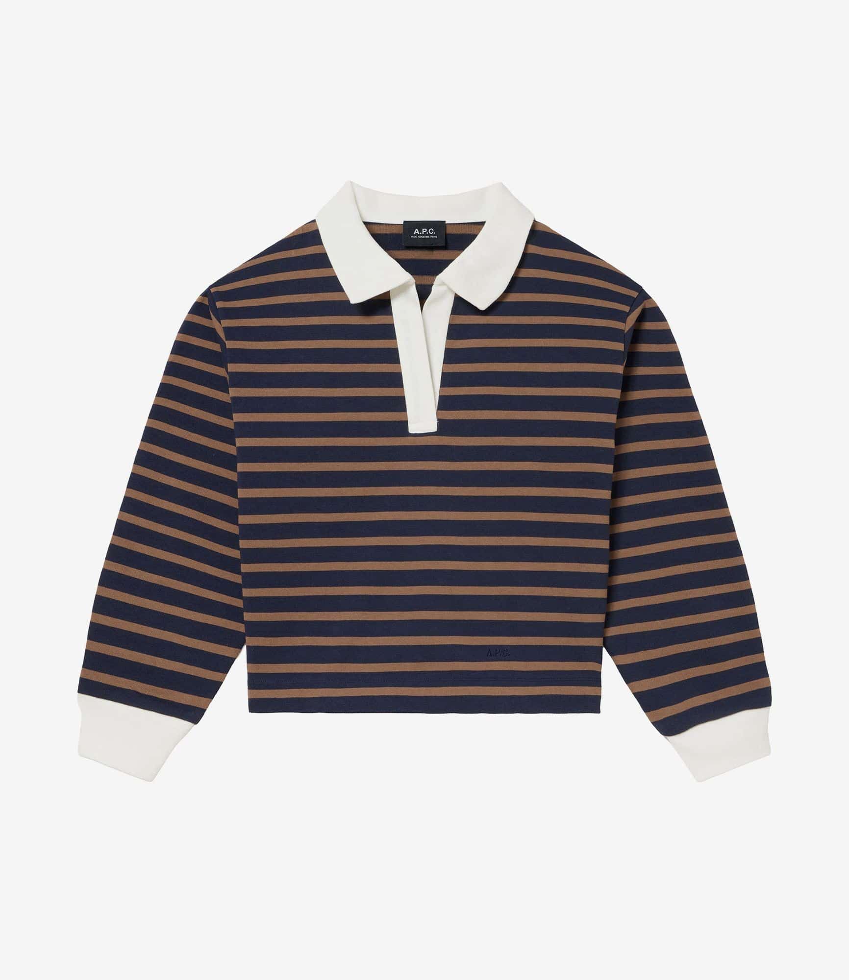 【S】A.P.C. レディース 襟付きトップス ベージュ 長袖ポロシャツ Garance ポロトップ｜FEMME NEW｜A.P.C. | アー・ペー・セー日本公式