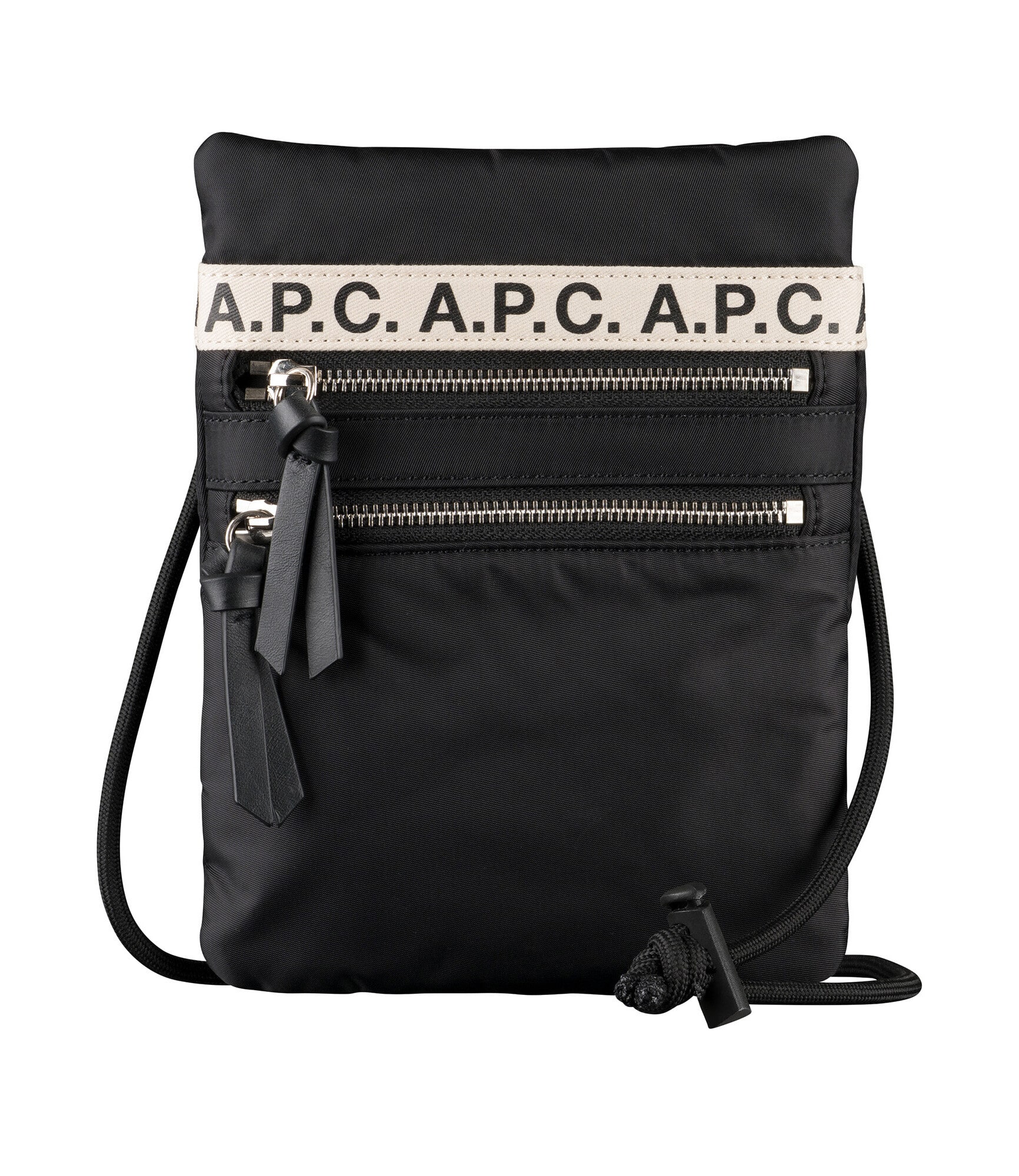 A.P.C. ブラック メンズネックポーチリピート Repeat ネックポーチ｜レザーグッズ｜A.P.C. | アーペーセー日本