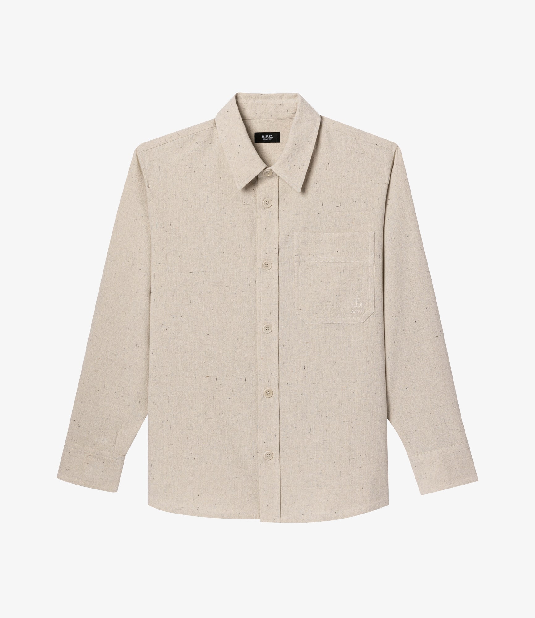 美品 A.P.C. 2万 ホワイトのシャツ アーペーセー レギュラーカラーシャツ アーペーセーA.P.C. コットンブロード長袖シャツ オフホワイト1