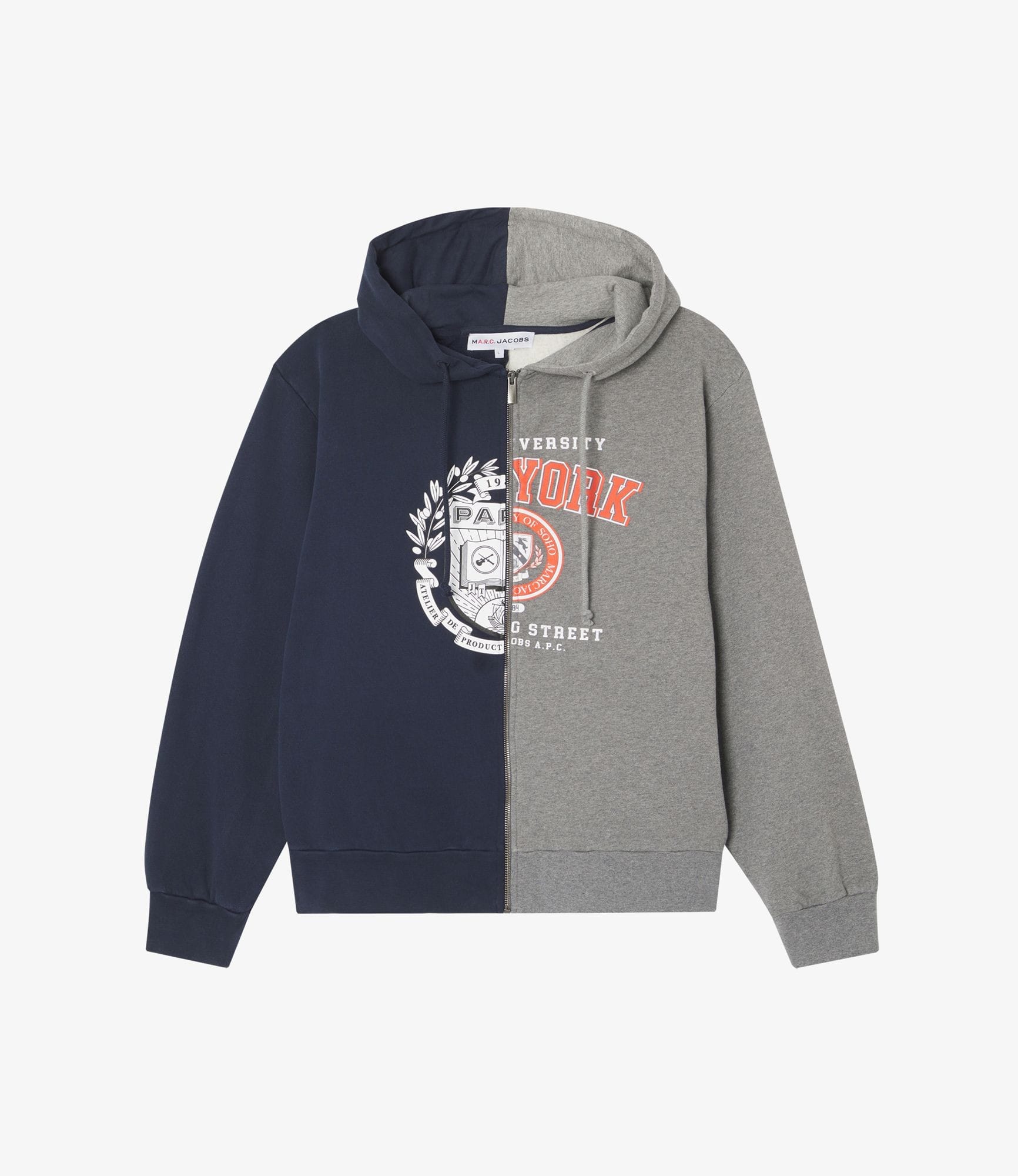A.P.C. Marc Jacobs. The Split Crest Zip-Up Hoodie｜HOMME ｜A.P.C.