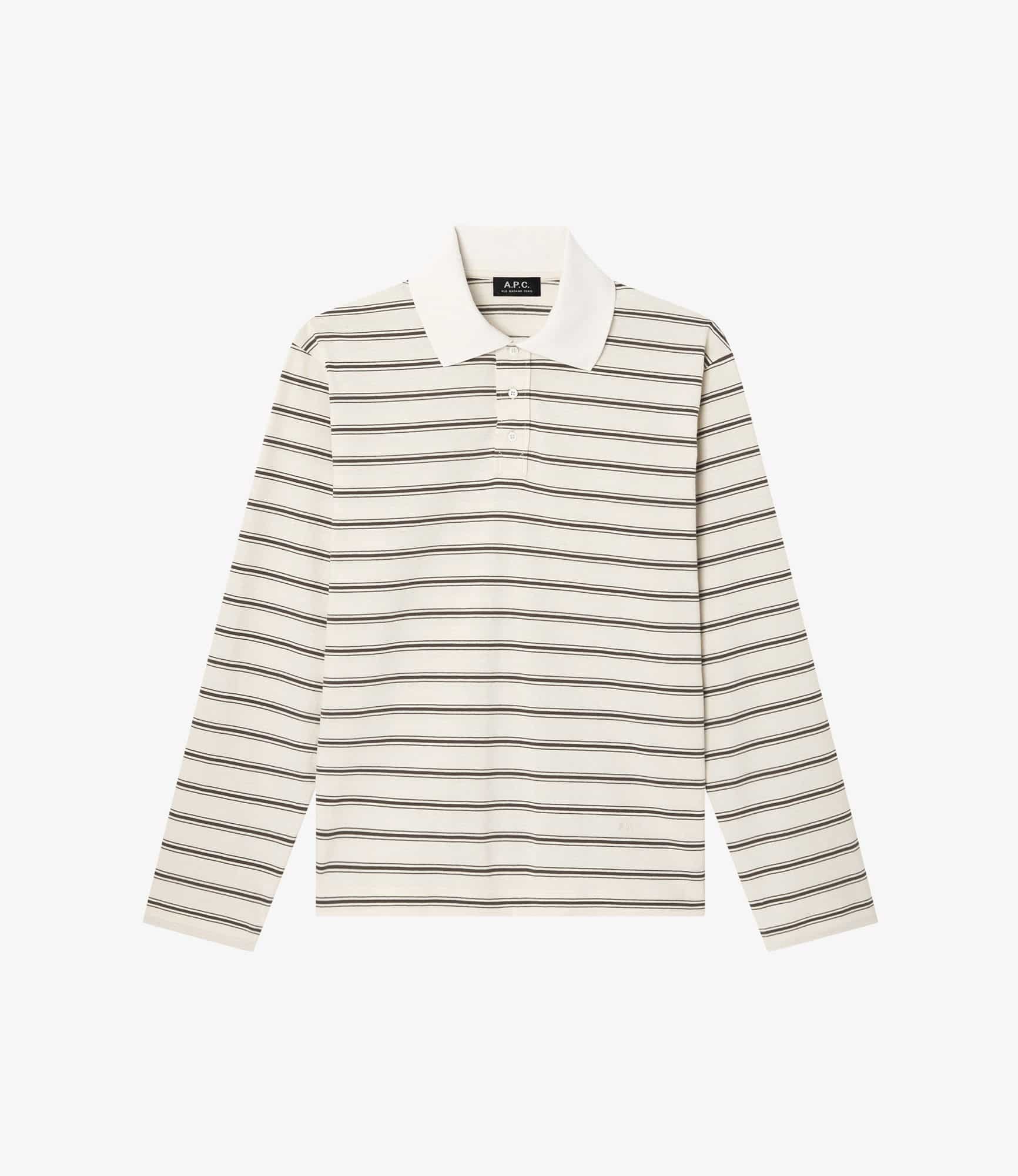 00s a.p.c border polo l/s ボーダー ニット ポロシャツ 長袖ボーダーポロシャツ｜HOMME ｜A.P.C. | アーペーセー日本公式