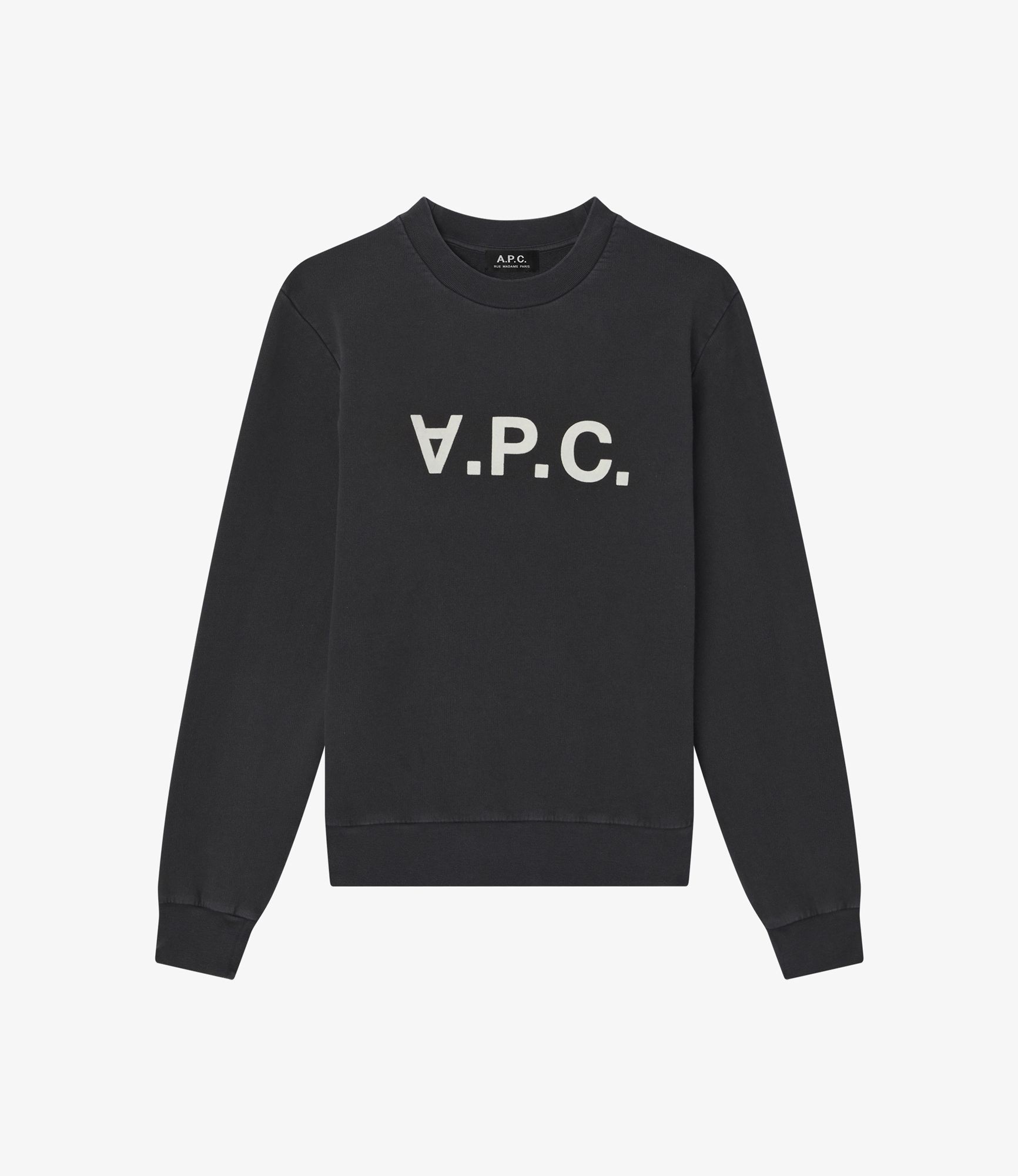 ●新品/正規品● A.P.C. ロゴ コットン スウェットシャツ A.P.C.（アーペーセー） トレーナー アイテム スウェットシャツ メンズ
