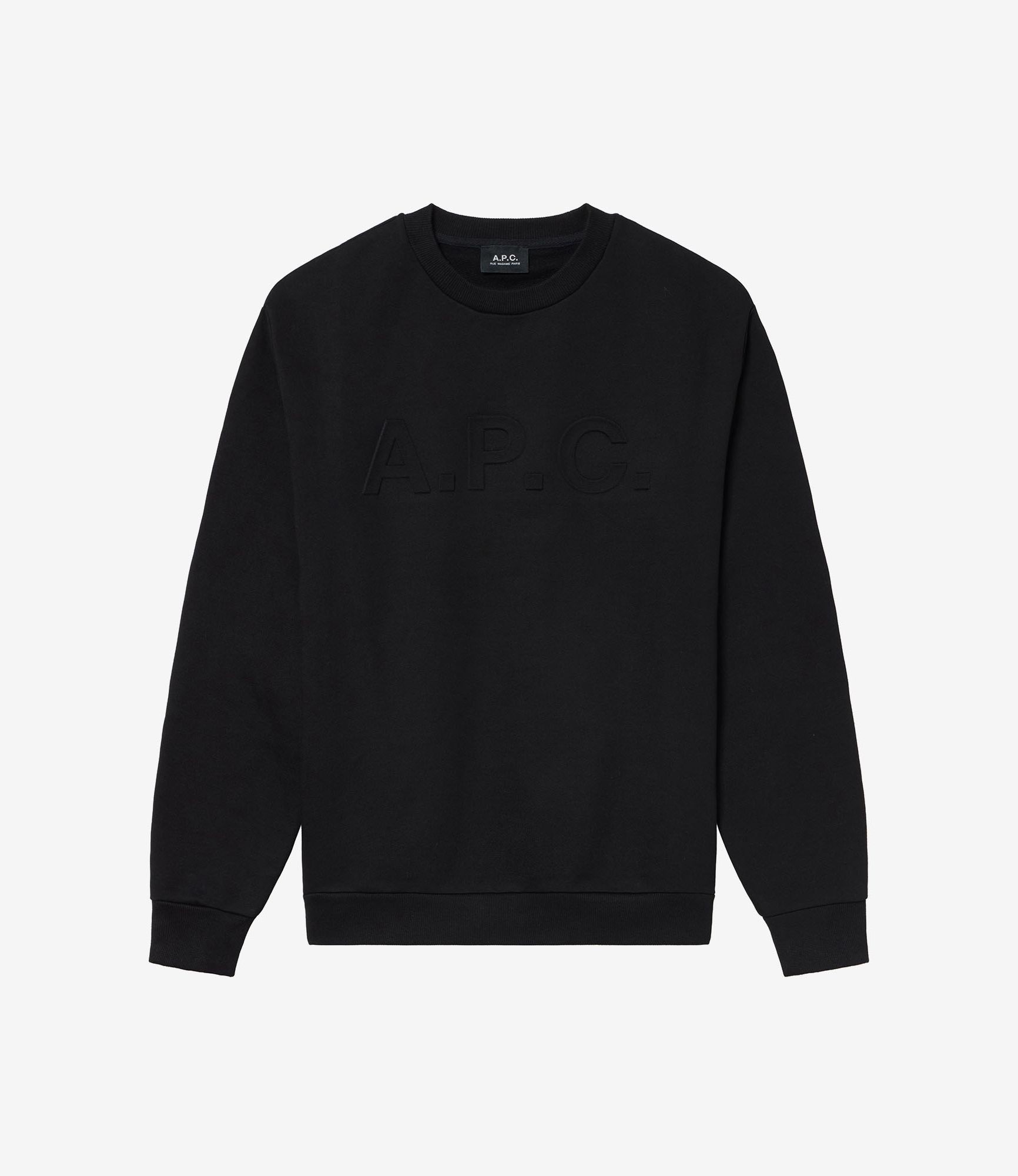 A.P.C. ロゴネック スウェット ブラック XS Sebastian スウェットシャツ｜HOMME NEW｜A.P.C. | アー・ペー・セー
